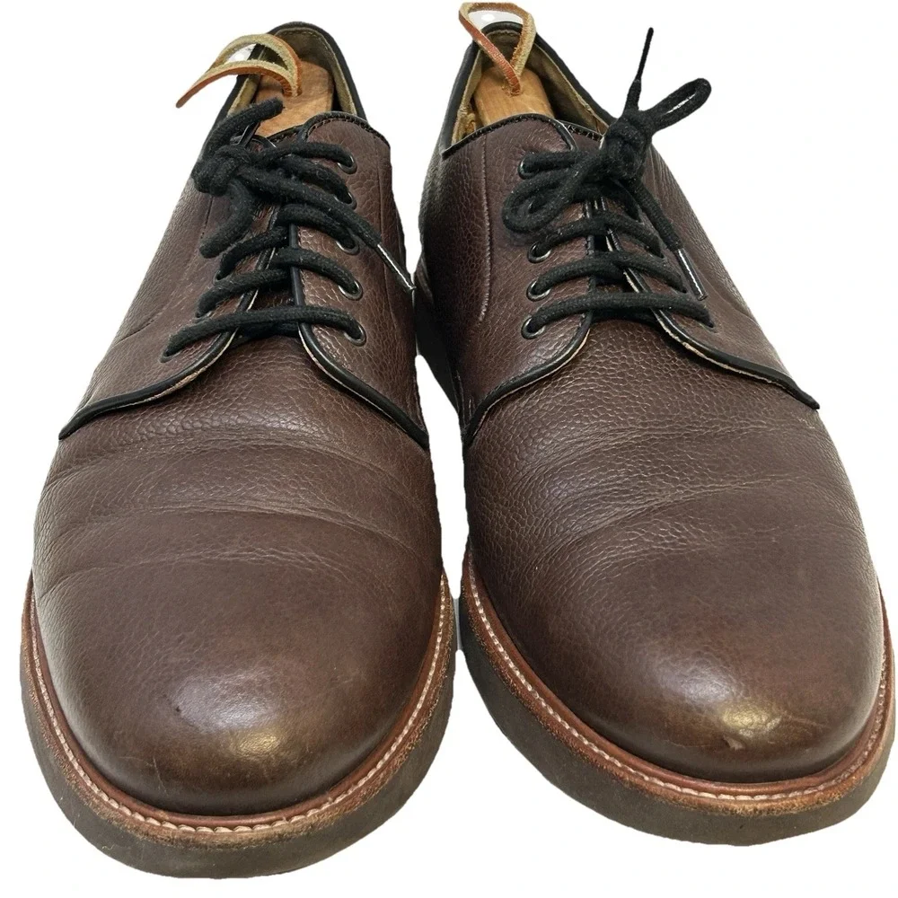 Samuel Hubbard Brown Pebble Leather Oxford Shoes Men's 12‎ M Highlander